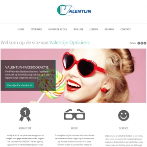 de nieuwe website van Valentijn Opticiens