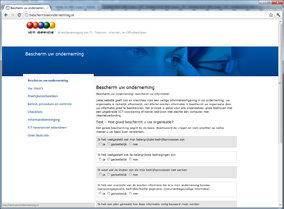 Website voor ICT~Office: Voorlichtingsprogramma 'bescherm uw onderneming'