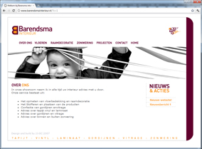 Website + cms voor Barendsma: Interieurspecialist