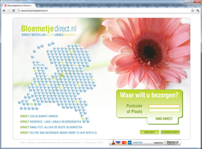 Website bloemetje-direct: Zoekportaal voor dichtstbijzijnde bloemist aangesloten aan Topbloemen bloemistennetwerk