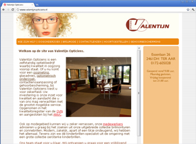 Website + cms voor Valentijn Opticiens: de oogspecialist in Ter Aar